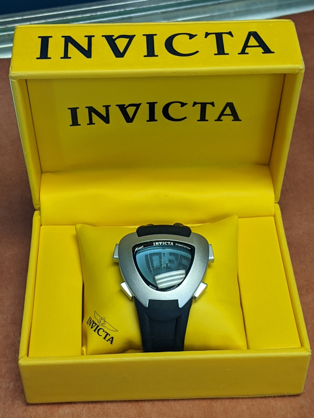 Vintage Invicta "Triangle Bermuda" Digital Watch Like New With Original Case